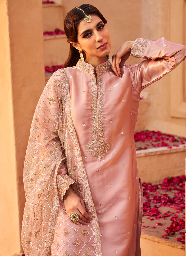 Chanderi Cotton Suit – Ivory Floral